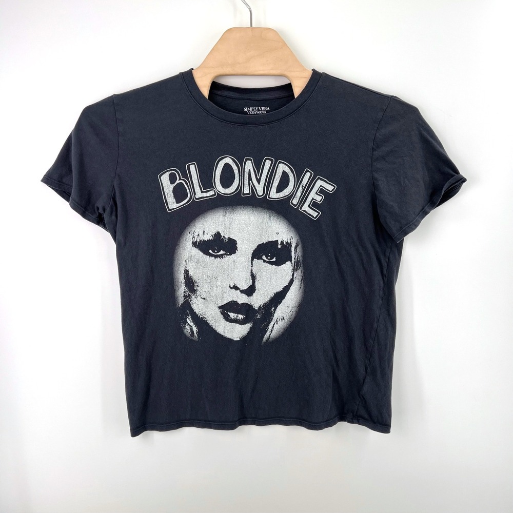 Simply Vera Vera Wang Blondie Graphic Tee L Cotton Black Rock Band Vintage Style